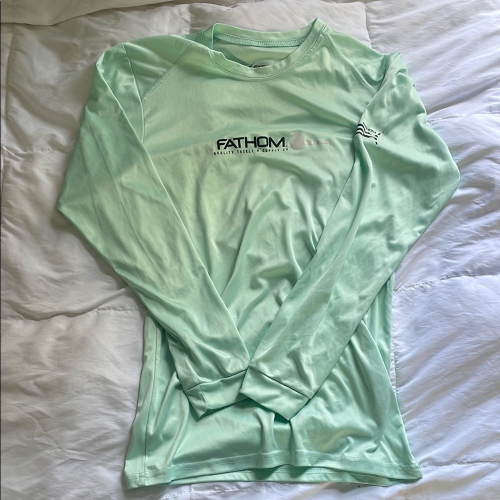 Fathom Mint Green Graphic Long Sleeve Shirt